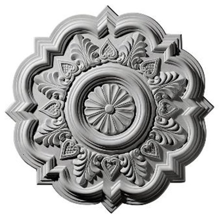 DWELLINGDESIGNS 20.25 in. OD x 5 in. ID x 1.50 in. P Architectural Accents - Deria Ceiling Medallion DW2572443